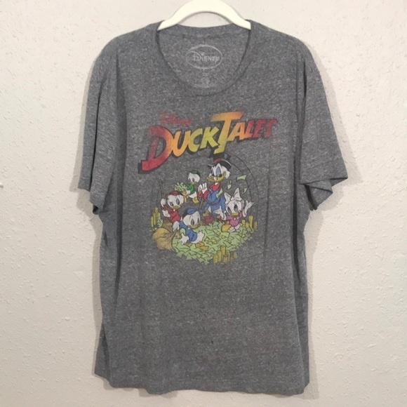 Disney Retro “The Duck Tales” Screen Print Short Sleeve Gray T-Shirt size XL - Picture 1 of 7